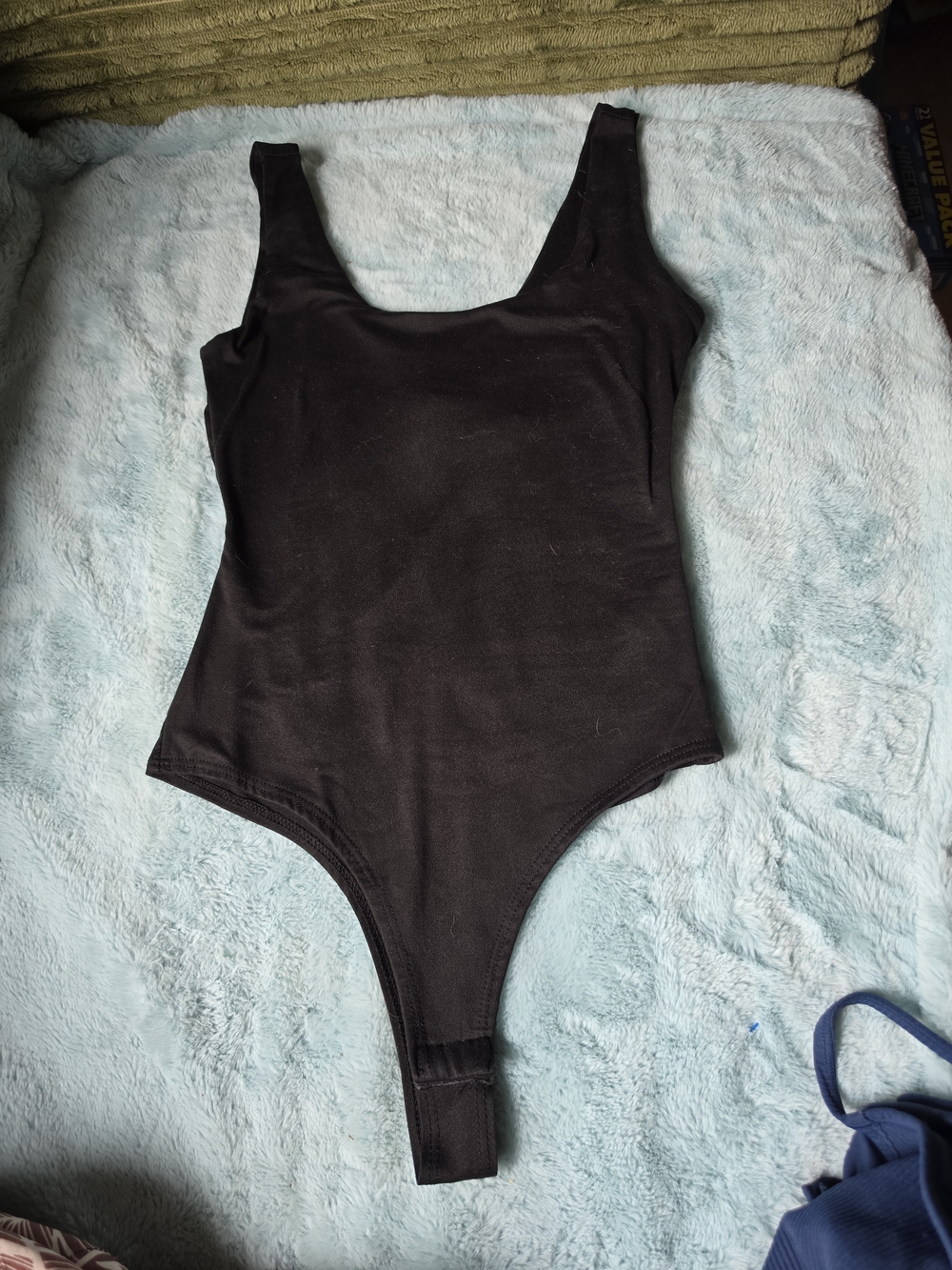 Sincerely Jules Black Scoop Neck Ribbed Bodysuit
